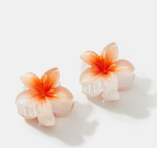2 cute dainty hair clip flower shape - Image 5