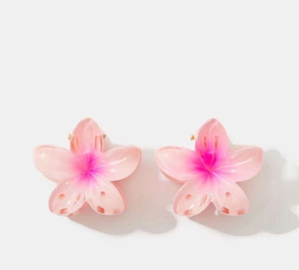 2 cute dainty hair clip flower shape - Image 2
