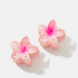 2 cute dainty hair clip flower shape