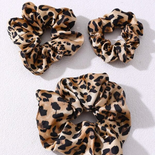 Leopard print scrunchie