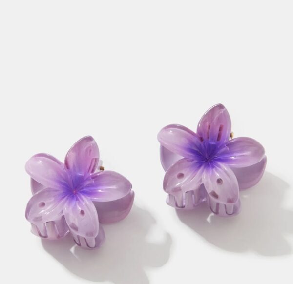 2 cute dainty hair clip flower shape - Image 10