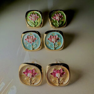 Lotus unique earrings