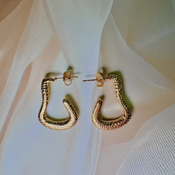Unique gold earrings - Image 2