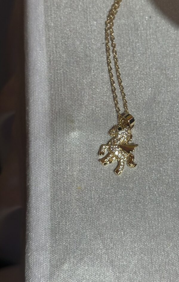 Unicorn gold plated pendant