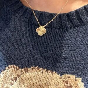 Gold clover pendant
