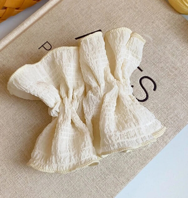 White solid hair tie - Image 3