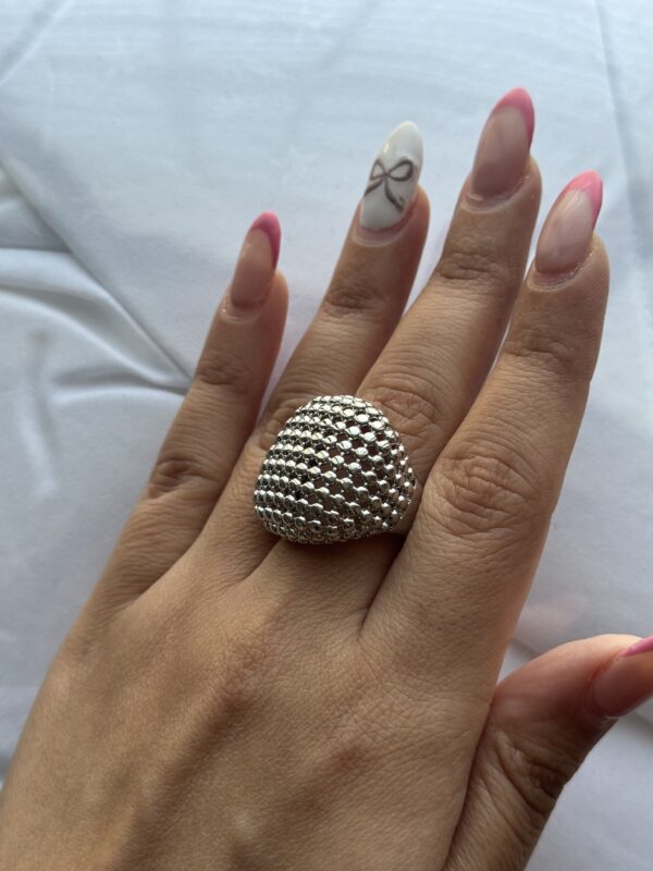 Pillow cushion ring silver - Image 2