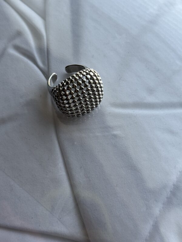 Pillow cushion ring silver - Image 3