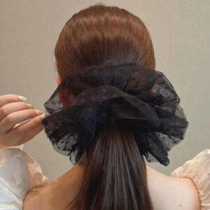 Black dot hair tie