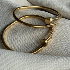 Gold nail Cartier bracelet