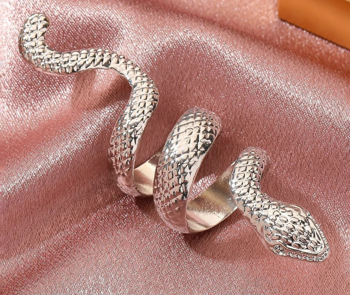 Silver snake ring