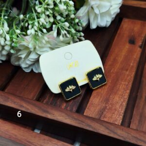 Black and gold honeybee studs