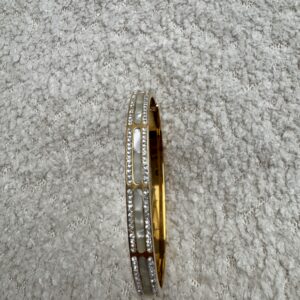 Mother of Pearl, stone, gold plated bracelet