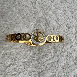 Designer inspired gold plated bracelet