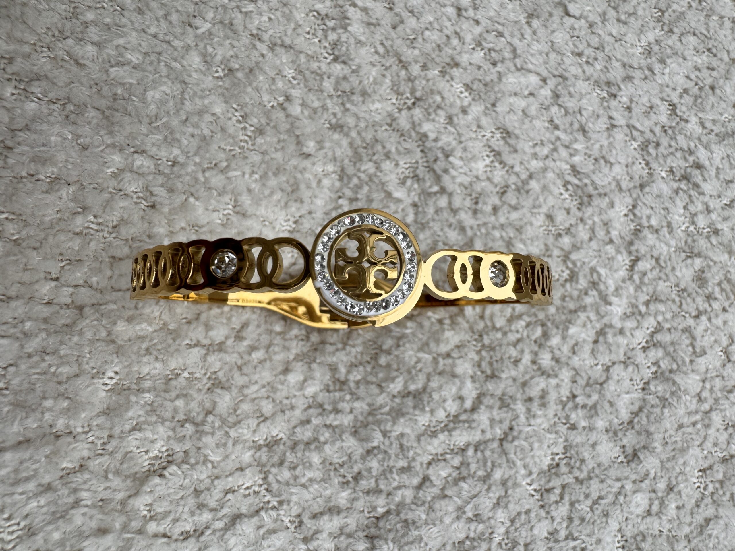 Designer inspired gold plated bracelet